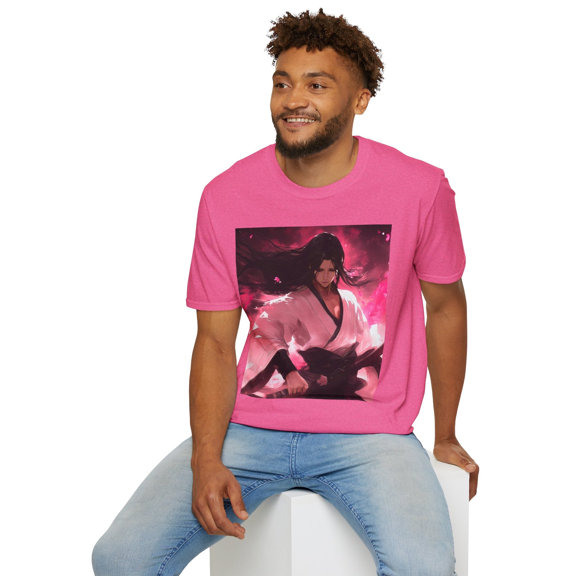 Senbonzakura Bleach Tee -  bleach byakuya kuchiki cherry blossom anime shirt graphic tee unisex Senbonzakura Tee – Byakuya Kuchiki with Senbonzakura petals in ethereal bloom