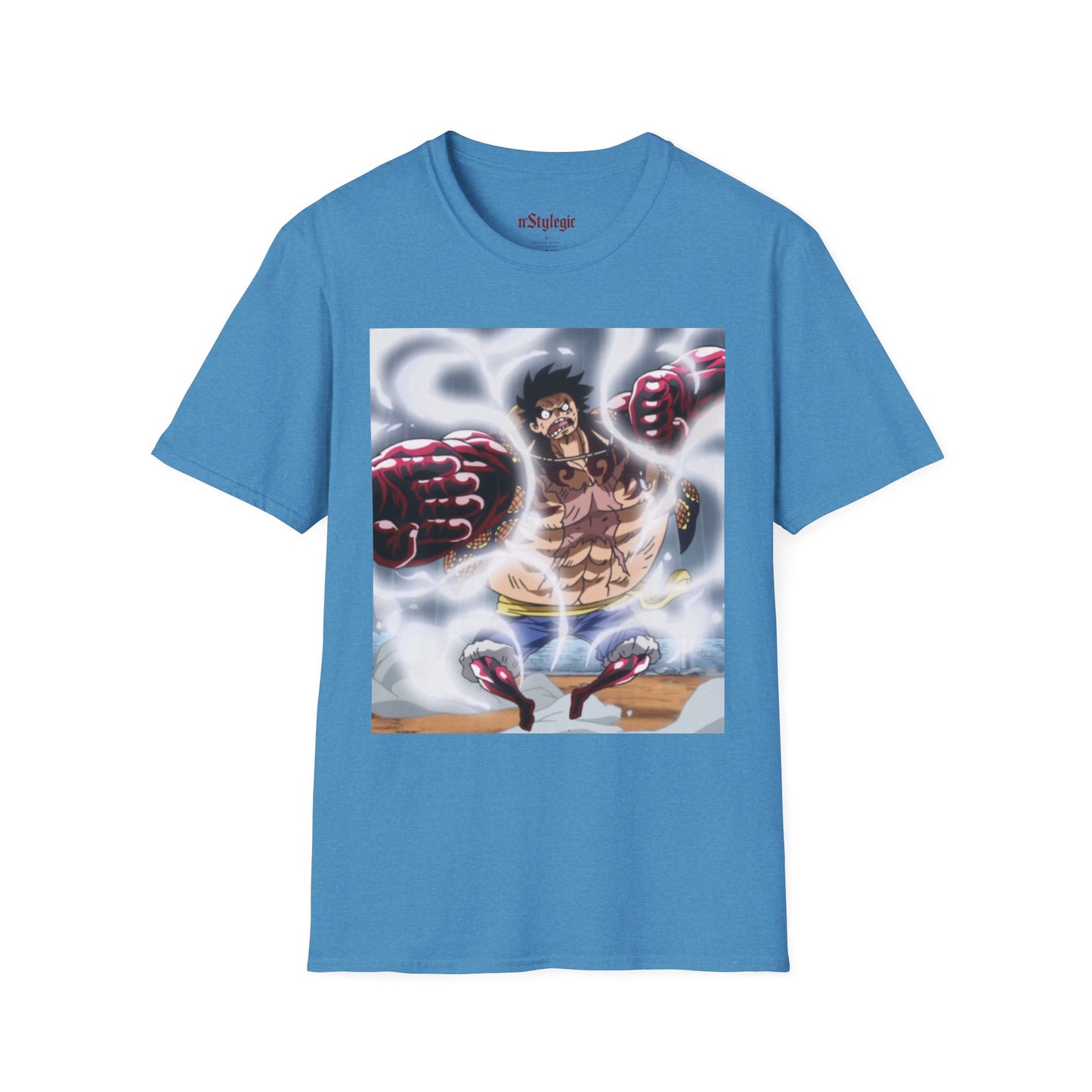 Luffy Gear 4 Anime Tee - one piece luffy gear 4 bounce man anime shirt graphic tee unisex Gear 4 Bounce Man Tee – Luffy in Gear 4 transformation with Haki aura