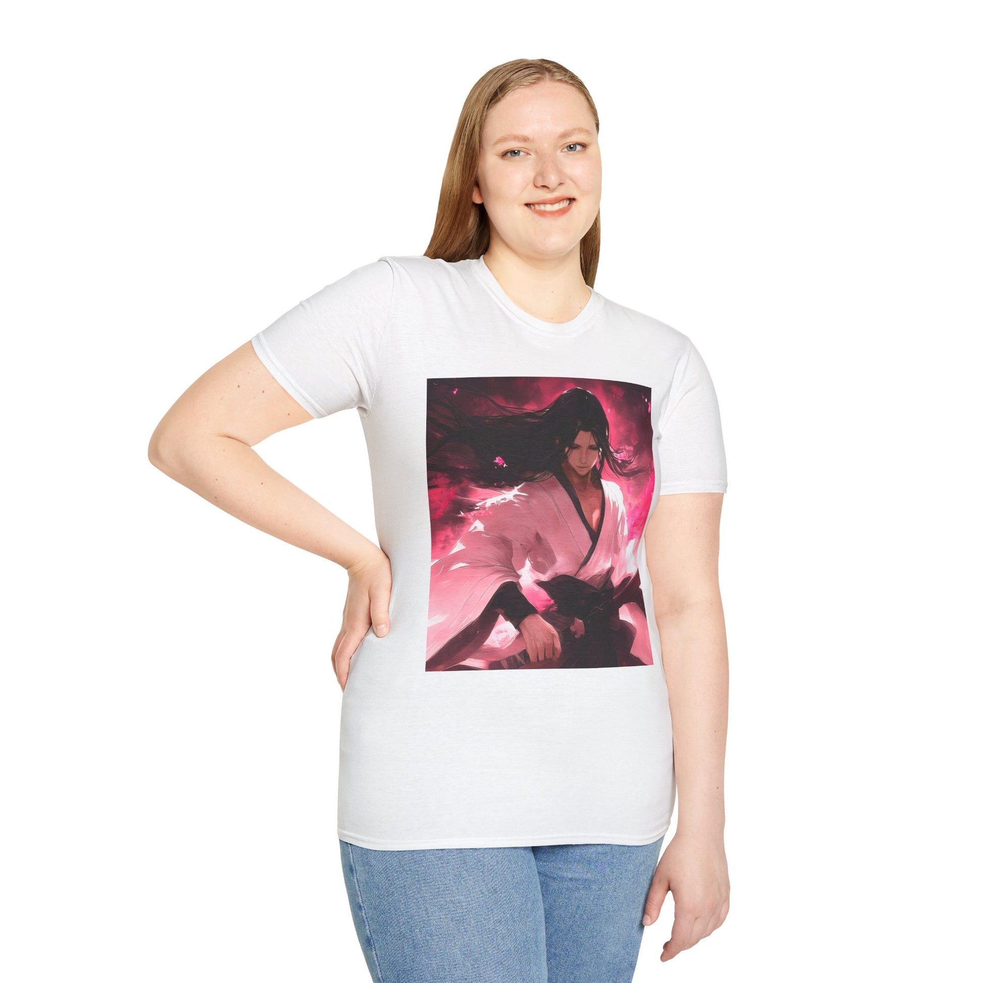 Senbonzakura Bleach Tee -  bleach byakuya kuchiki cherry blossom anime shirt graphic tee unisex Senbonzakura Tee – Byakuya Kuchiki with Senbonzakura petals in ethereal bloom