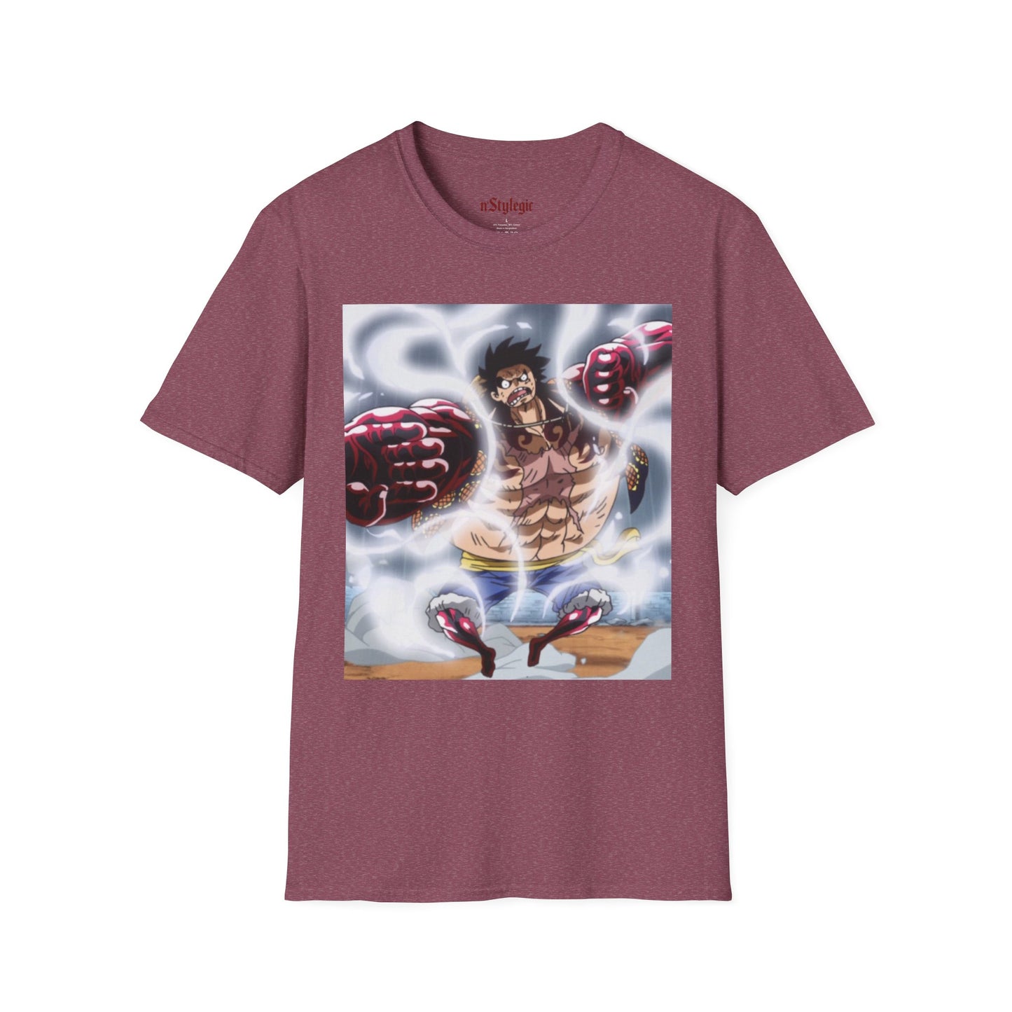 Luffy Gear 4 Anime Tee - one piece luffy gear 4 bounce man anime shirt graphic tee unisex Gear 4 Bounce Man Tee – Luffy in Gear 4 transformation with Haki aura