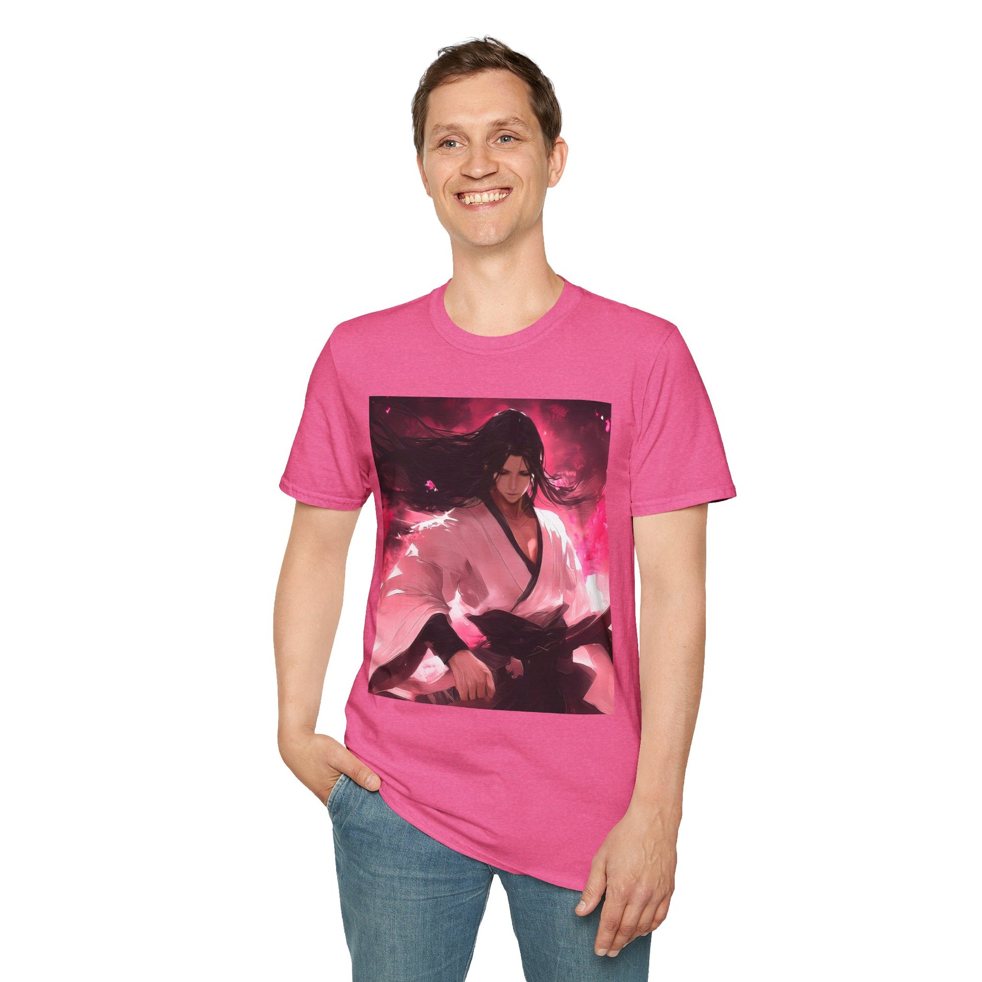 Senbonzakura Bleach Tee -  bleach byakuya kuchiki cherry blossom anime shirt graphic tee unisex Senbonzakura Tee – Byakuya Kuchiki with Senbonzakura petals in ethereal bloom