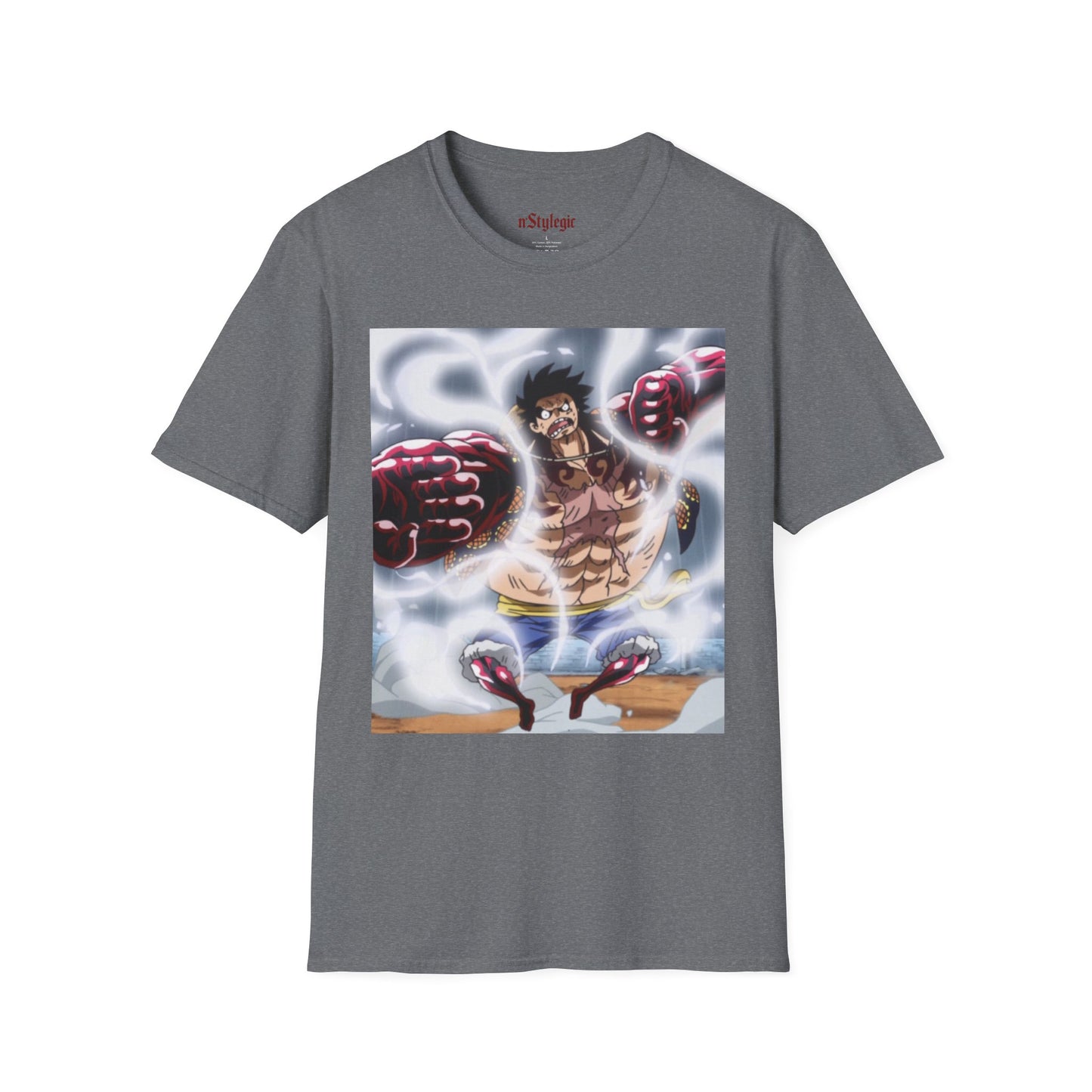 Luffy Gear 4 Anime Tee - one piece luffy gear 4 bounce man anime shirt graphic tee unisex Gear 4 Bounce Man Tee – Luffy in Gear 4 transformation with Haki aura