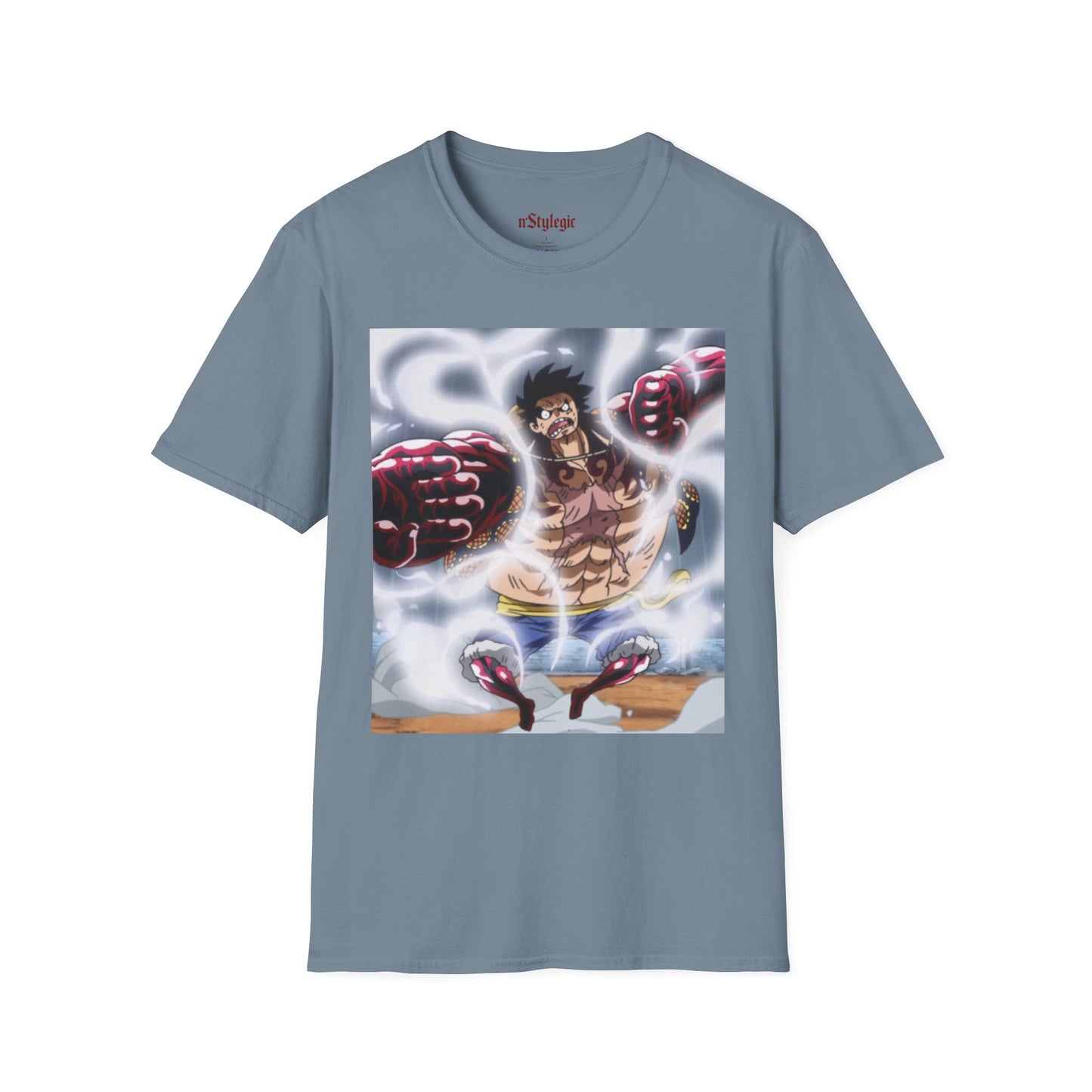 Luffy Gear 4 Anime Tee - one piece luffy gear 4 bounce man anime shirt graphic tee unisex Gear 4 Bounce Man Tee – Luffy in Gear 4 transformation with Haki aura