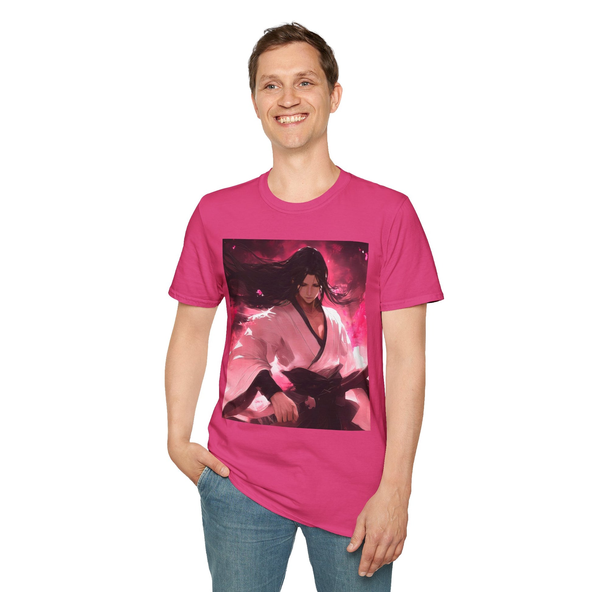 Senbonzakura Bleach Tee -  bleach byakuya kuchiki cherry blossom anime shirt graphic tee unisex Senbonzakura Tee – Byakuya Kuchiki with Senbonzakura petals in ethereal bloom