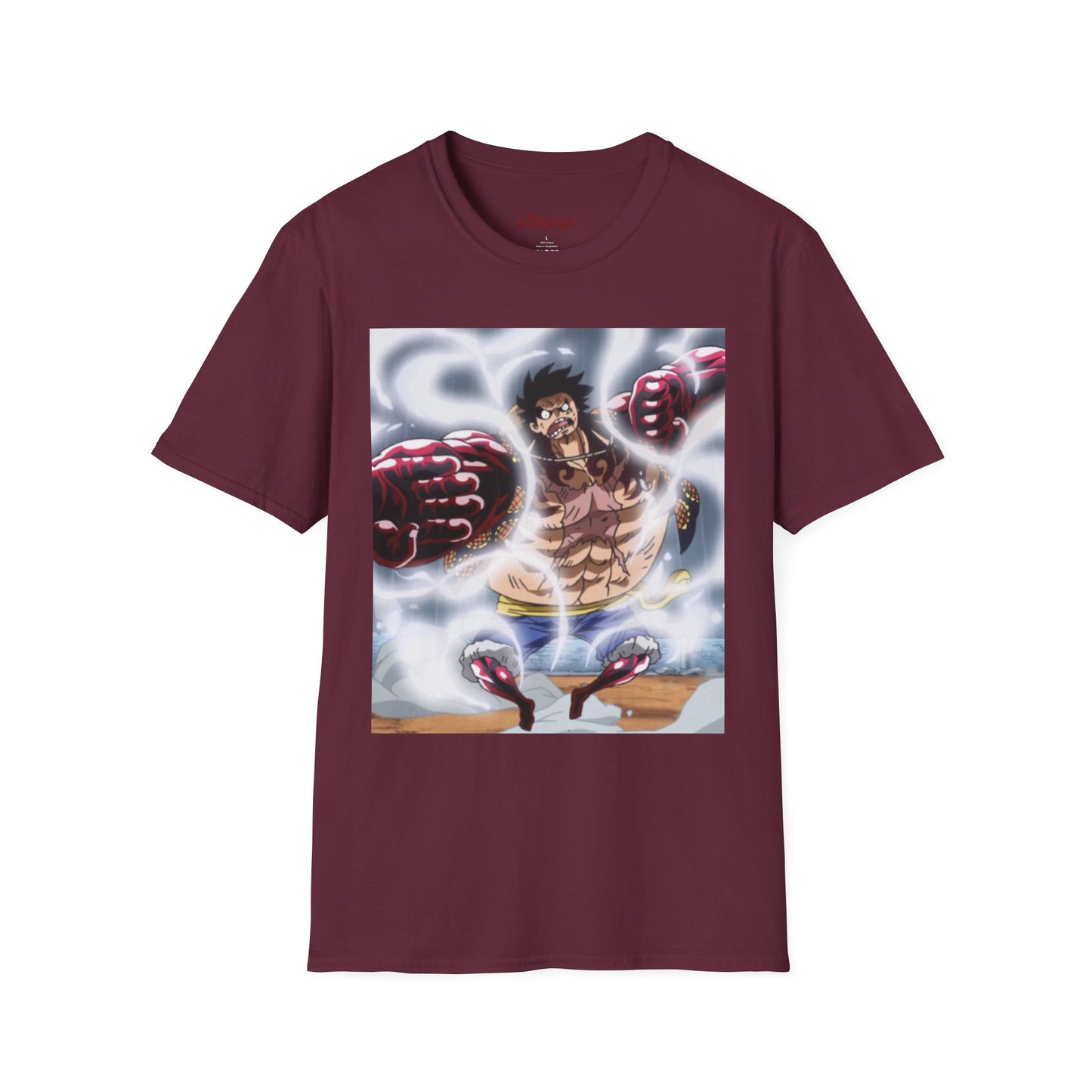 Luffy Gear 4 Anime Tee - one piece luffy gear 4 bounce man anime shirt graphic tee unisex Gear 4 Bounce Man Tee – Luffy in Gear 4 transformation with Haki aura
