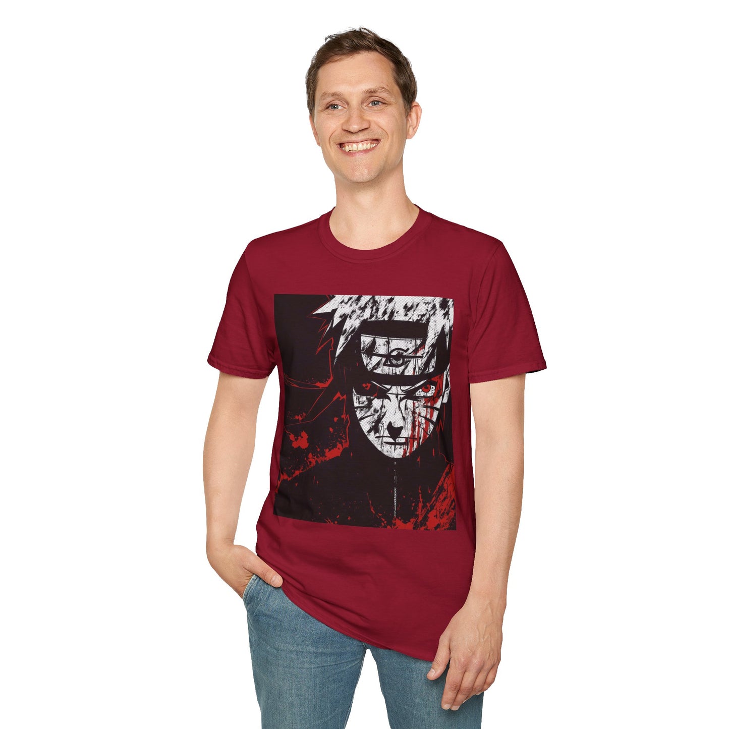 Naruto Nine Tails Tee - naruto nine tails shinobi anime shirt graphic tee unisex Nine Tails Tee – Naruto with blood-red splashes and metal headband
