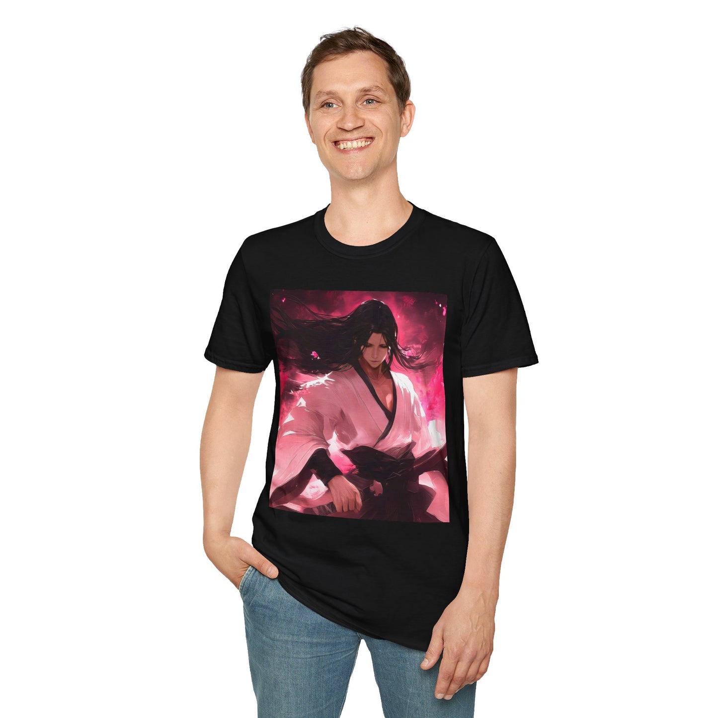 Senbonzakura Bleach Tee -  bleach byakuya kuchiki cherry blossom anime shirt graphic tee unisex Senbonzakura Tee – Byakuya Kuchiki with Senbonzakura petals in ethereal bloom